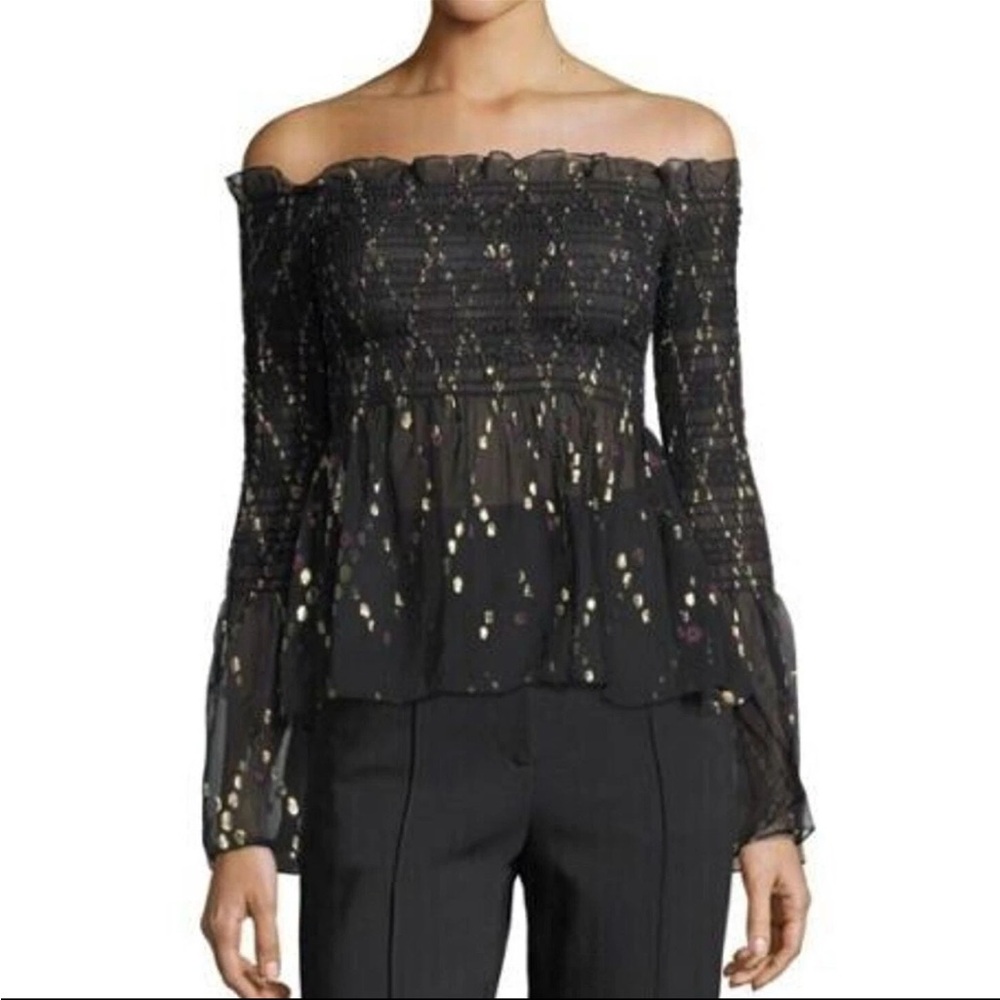 ALC Black and Gold Women's Shirt